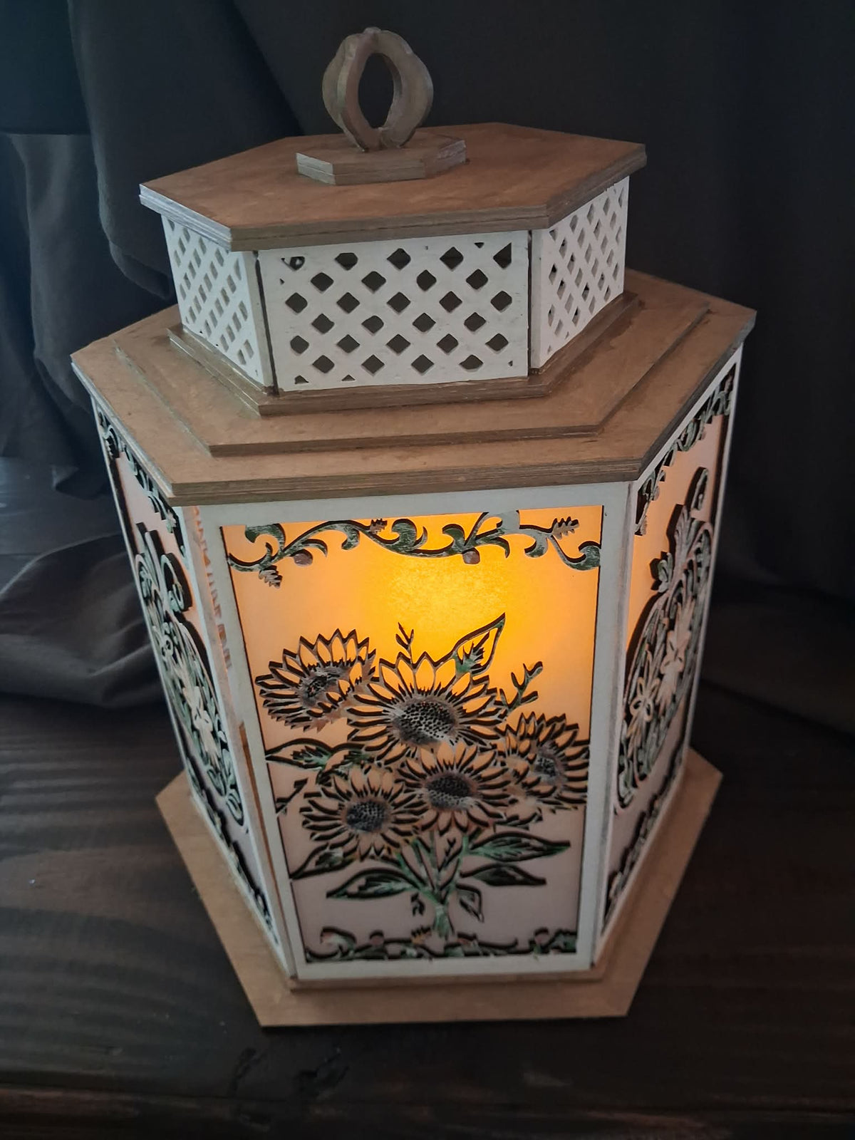 Large Fall Lantern (Pumpkin/Sunflower)