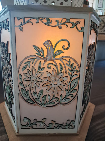 Large Fall Lantern (Pumpkin/Sunflower)