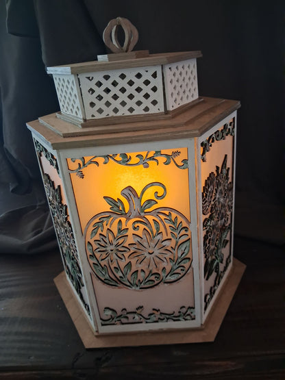 Large Fall Lantern (Pumpkin/Sunflower)