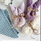 Easter Bunny Cotton Crochet Washcloth