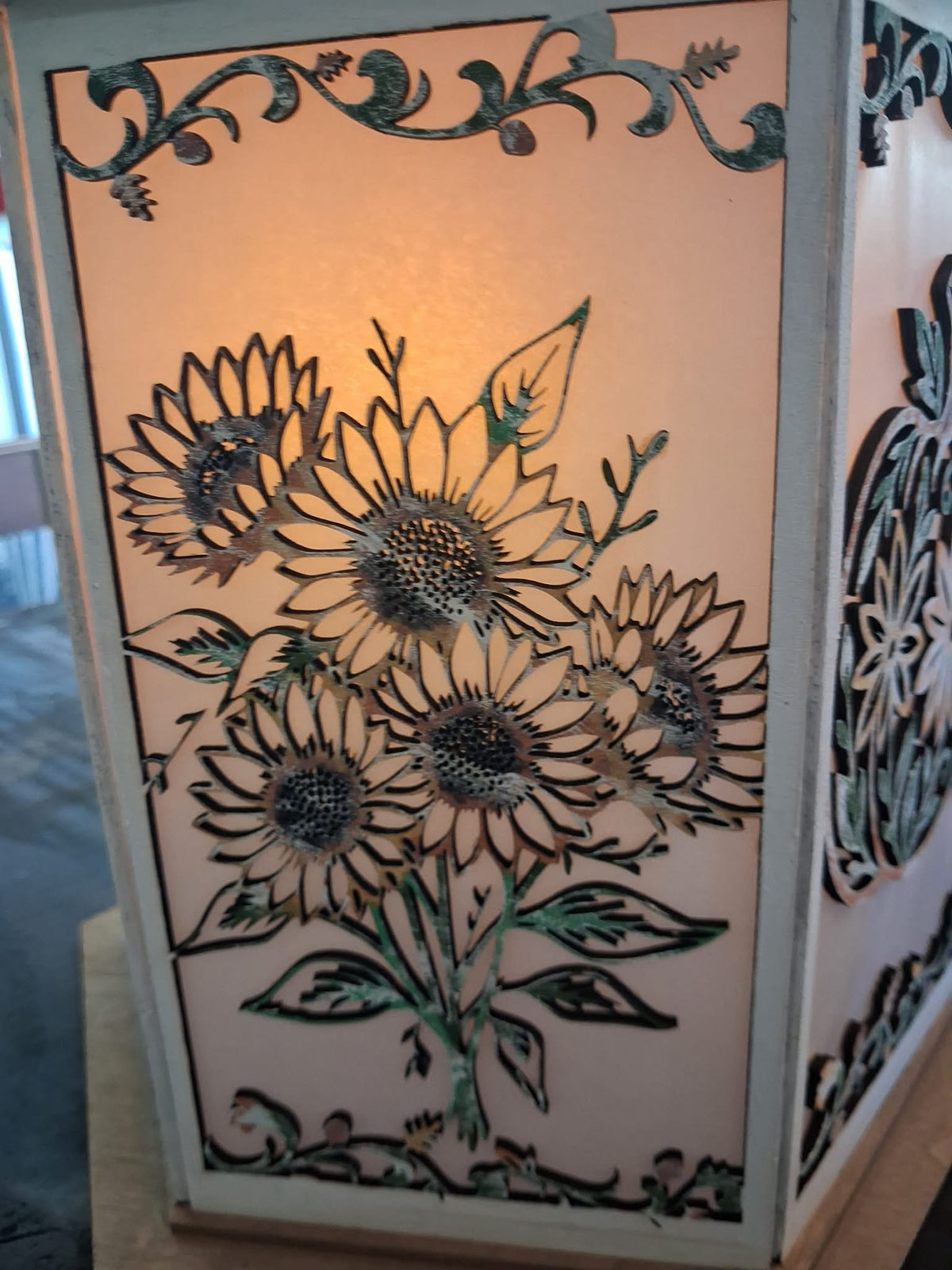 Large Fall Lantern (Pumpkin/Sunflower)