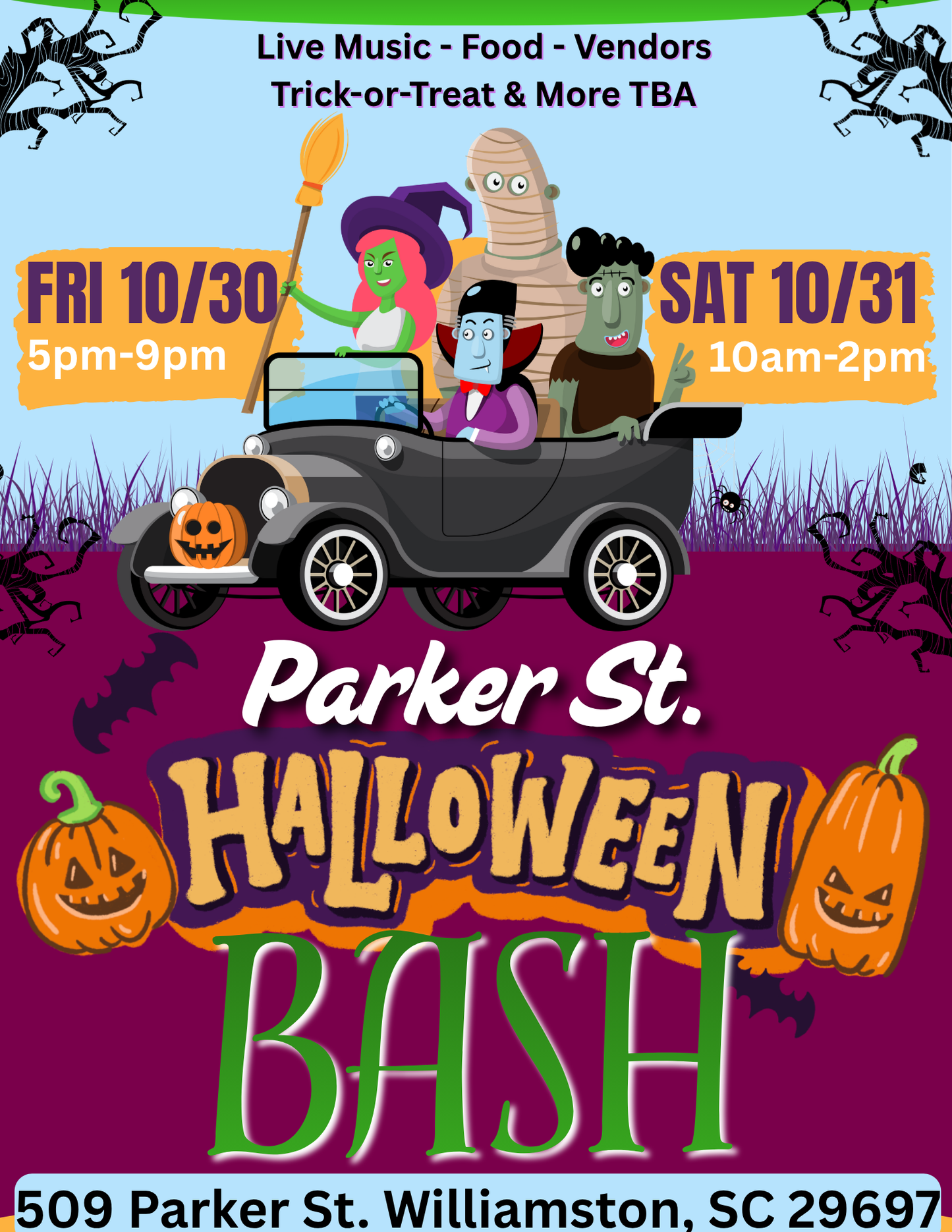 Parker St. Halloween Bash- Craft Vendor Booth