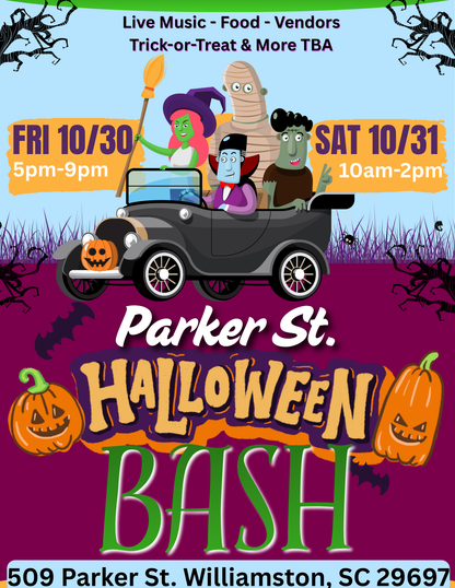 Parker St. Halloween Bash- Craft Vendor Booth
