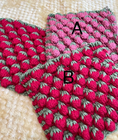 Strawberry Cotton Crochet Washcloth
