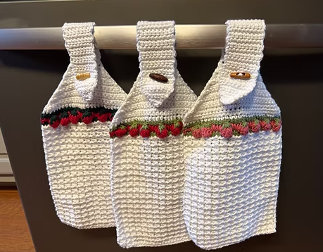 Strawberry Cotton Dish & Hand Towel