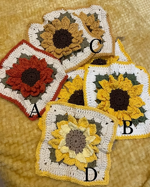 Sunflower Cotton Washcloths